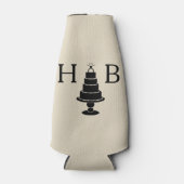 Trouwtaart monogram flesjeskoeler (Voorkant)