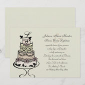 Trouwtaart Monogram / Trouwen Kaart (Voorkant / Achterkant)