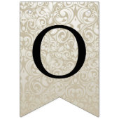 Trouwtaart monogram vlaggetjes (Tweede vlag)