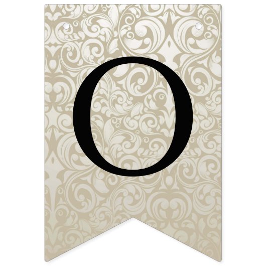 Trouwtaart monogram vlaggetjes (Tweede vlag)