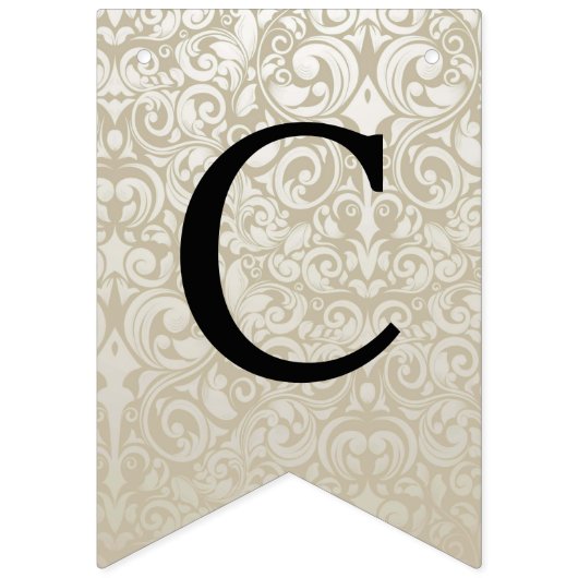 Trouwtaart monogram vlaggetjes (Eerste vlag)