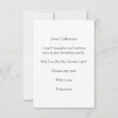 Trouwtaart ontwerp Bloemenmeisje bruiloft Kaart (Achterkant)