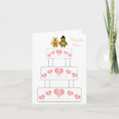 Trouwtaart ontwerp bruiloft bedankkaart (Voorkant)