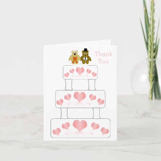 Trouwtaart ontwerp bruiloft bedankkaart (Voorkant)