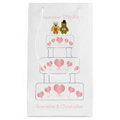 Trouwtaart ontwerp bruiloft klein cadeauzakje (Voorkant)