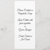 Trouwtaart ontwerp bruiloft menu (Achterkant)