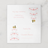 Trouwtaart ontwerp bruiloft plaatskaartje (Buitenkant ongevouwen)
