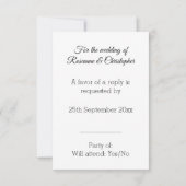 Trouwtaart ontwerp bruiloft RSVP kaartje (Achterkant)