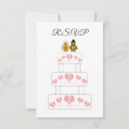 Trouwtaart ontwerp bruiloft RSVP kaartje