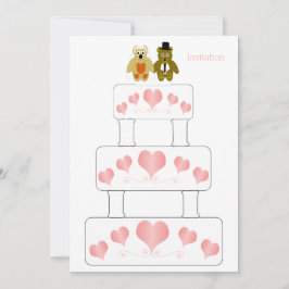 Trouwtaart ontwerp bruiloft uitnodiging