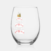 Trouwtaart ontwerp bruiloft wijnglas zonder voet (Links)