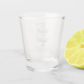 Trouwtaart ontwerp meneer & mevrouw shot glas (Achterkant)