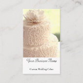 Trouwtaart Ontwerper Elegante Bakkerij Custom Visitekaartje (Voorkant)