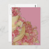 Trouwtaart & Rozen Briefkaart (Voorkant / Achterkant)