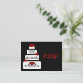 Trouwtaart RSVP Insert Informatiekaartje (Staand voorkant)