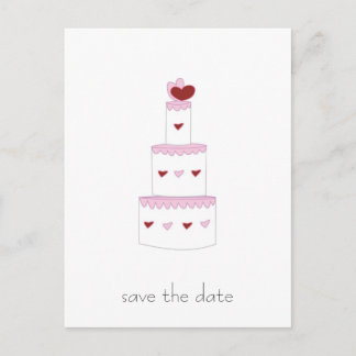Trouwtaart "Save the Date" ansichtkaart Aankondigingskaart