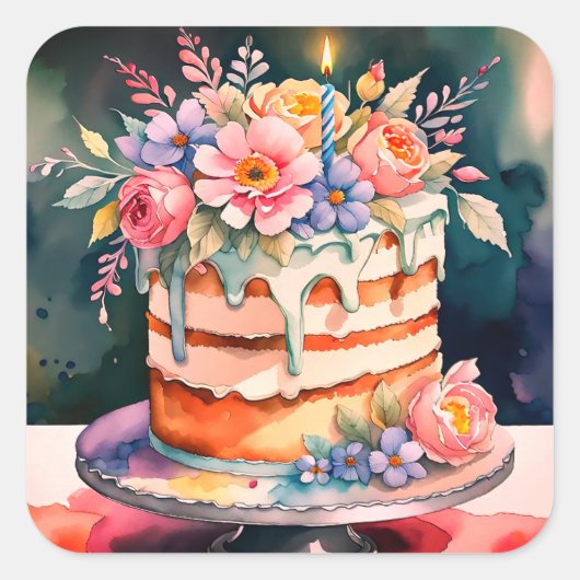 Trouwtaart stickers (Voorkant)