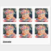 Trouwtaart stickers (Vel)