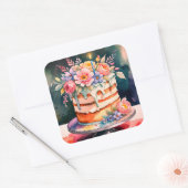 Trouwtaart stickers (Envelop)