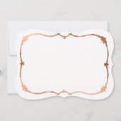 Trouwtaart Tafelkaart van Zoete Roze Goud Effect Kaart (Achterkant)