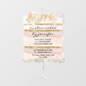 Trouwtaart uitsnede gouden glitter evenementenorga raamsticker (Vel)