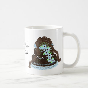 Trouwtaart van ontwerper koffiemok