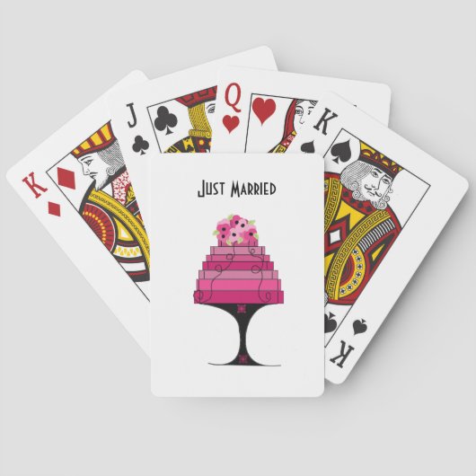 Trouwtaart van ontwerper pokerkaarten (Achterkant)