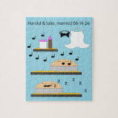 Trouwtaarten voor het bevriezen legpuzzel (Verticaal)