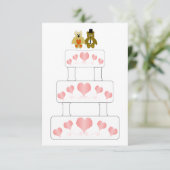 Trouwtaartontwerp Trouwen RSVP Kaartje (Staand voorkant)