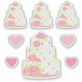 Trouwtaartstickers Sticker (Voorkant)