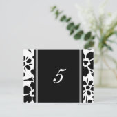 Trouwtafel Aantal Kaarten Zwart en Wit (Staand voorkant)