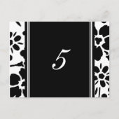 Trouwtafel Aantal Kaarten Zwart en Wit (Voorkant)