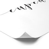 Trouwtafel bord 'Liefde en Cupcakes' Poster (Hoek)