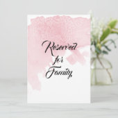 Trouwtafel borden Modern Waterverf Wash Pink Kaart (Staand voorkant)