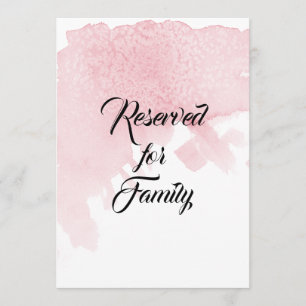Trouwtafel borden Modern Waterverf Wash Pink Kaart