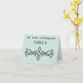 Trouwtafel borden Plaatskaarten lichtgroen Kaart (Gele Bloem)