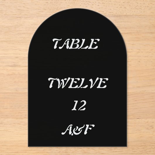 Trouwtafel Decor Acryl Uitnodigingen (Voorkant)