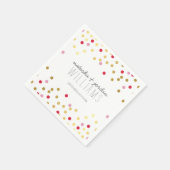 TROUWTAFEL DECOR schattige confetti vlekken goud r Servet (Hoek)