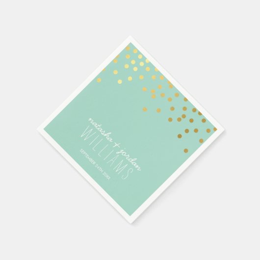 TROUWTAFEL DECOR schattige confetti vlekken gouden Servetten (Hoek)