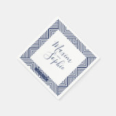 TROUWTAFEL geo eenvoudige moderne bruiloft marineb Servet (Hoek)