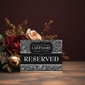 Trouwtafel GERESERVEERD Teken kant patroon Briefkaart