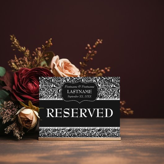Trouwtafel GERESERVEERD Teken Modern Patroon Briefkaart