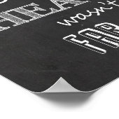 Trouwtafel Herdenking Krijt Teken Poster (Hoek)