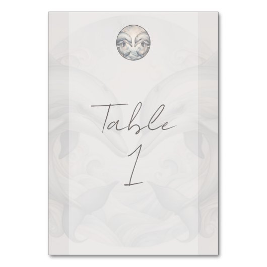Trouwtafel Kaart Dolfijn Thema (Voorkant)