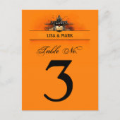 Trouwtafel Kaart - Halloween Liefde Sinaasappel &  (Voorkant)