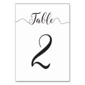 Trouwtafel Kaart Tabel Nummer 2 (Achterkant)