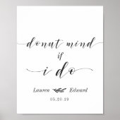 Trouwtafel met Donut Mind If I Do-desserts Poster (Voorkant)