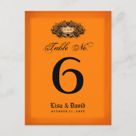 Trouwtafel No. Kaarten - Halloween Sinaasappel & Z