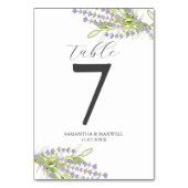 Trouwtafel nummer Botanische Lavendel Kaart (Voorkant)
