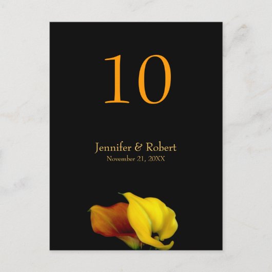 Trouwtafel nummer Briefkaart (Voorkant)